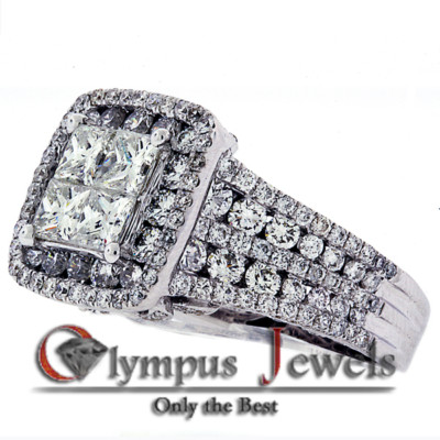 4.73CT F VS1-VS2 CERTIFIED DIAMOND VINTAGE RING 18KW